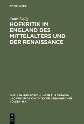 Uhlig |  Hofkritik im England des Mittelalters und der Renaissance | eBook | Sack Fachmedien