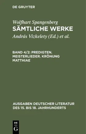 Vizkelety | Predigten. Meisterlieder. Krönung Matthiae | E-Book | sack.de