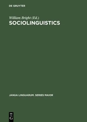 Bright |  Sociolinguistics | eBook | Sack Fachmedien