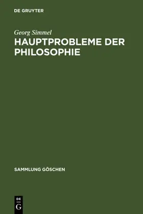 Simmel |  Hauptprobleme der Philosophie | eBook | Sack Fachmedien