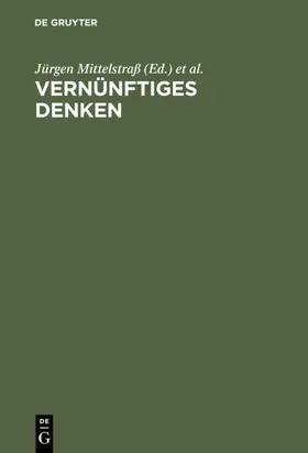 Mittelstraß / Riedel |  Vernünftiges Denken | eBook | Sack Fachmedien