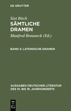 Birck / Brauneck / Wacht |  Lateinische Dramen | eBook | Sack Fachmedien