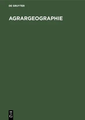 [unknown] |  Agrargeographie | eBook | Sack Fachmedien