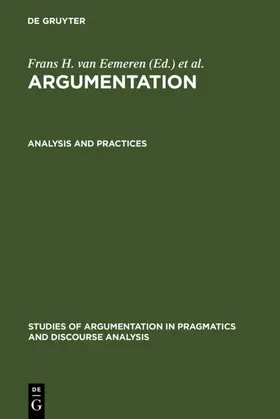 Eemeren / Grootendorst / Blair |  Analysis and Practices | eBook | Sack Fachmedien