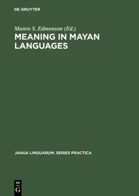 Edmonson | Meaning in Mayan Languages | E-Book | sack.de