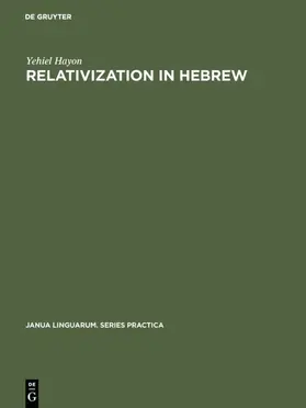 Hayon | Relativization in Hebrew | E-Book | sack.de