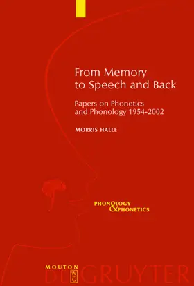 Halle |  From Memory to Speech and Back | eBook | Sack Fachmedien