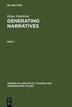 Wedekind | Generating Narratives | E-Book | sack.de