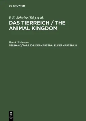 Steinmann | Dermaptera. Eudermaptera II | E-Book | sack.de