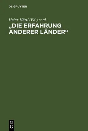 Härtl / Schultz | "Die Erfahrung anderer Länder" | E-Book | sack.de