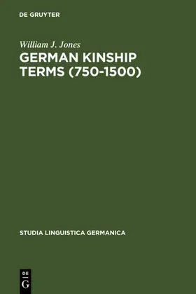 Jones | German Kinship Terms (750-1500) | E-Book | www2.sack.de