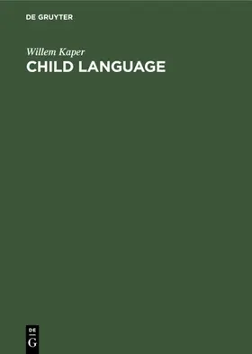 Kaper | Child Language | E-Book | sack.de