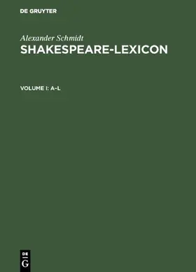Schmidt / Sarrazin | Shakespeare-Lexicon | E-Book | www2.sack.de