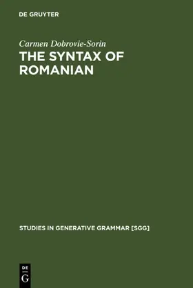 Dobrovie-Sorin | The Syntax of Romanian | E-Book | sack.de