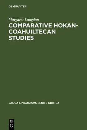 Langdon |  Comparative Hokan-Coahuiltecan Studies | eBook | Sack Fachmedien