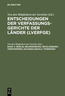  Berlin, Brandenburg, Mecklenburg-Vorpommern, Sachsen-Anhalt, Thüringen | eBook | Sack Fachmedien