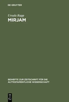 Rapp |  Mirjam | eBook | Sack Fachmedien