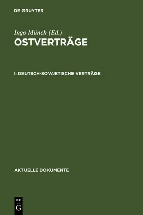 Münch | Deutsch-sowjetische Verträge | E-Book | www2.sack.de