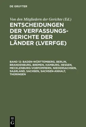  Baden-Württemberg, Berlin, Brandenburg, Bremen, Hamburg, Hessen, Mecklenburg-Vorpommern, Niedersachsen, Saarland, Sachsen, Sachsen-Anhalt, Thüringen | eBook | Sack Fachmedien