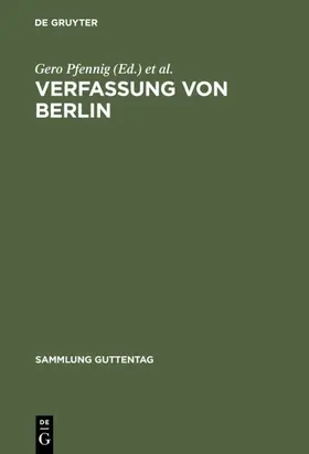 Pfennig / Neumann / Lampe | Verfassung von Berlin | E-Book | sack.de