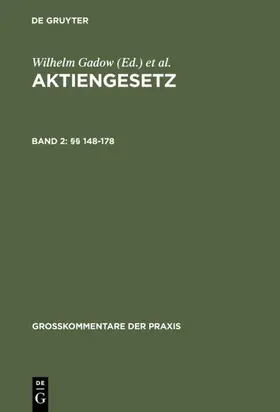 Assmann / Hopt / Gadow |  §§ 148–178 | eBook | Sack Fachmedien