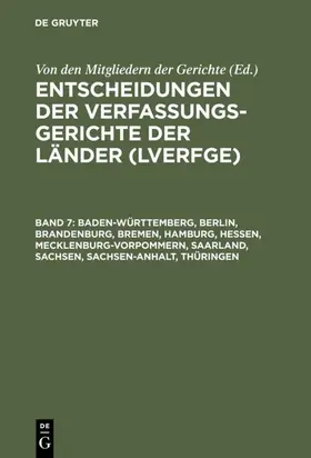  Baden-Württemberg, Berlin, Brandenburg, Bremen, Hamburg, Hessen, Mecklenburg-Vorpommern, Saarland, Sachsen, Sachsen-Anhalt, Thüringen | eBook | Sack Fachmedien