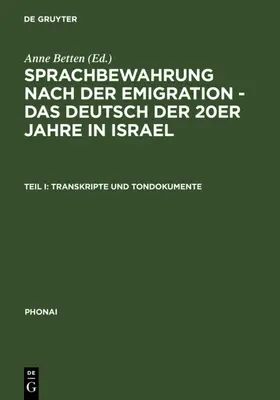 Betten |  Transkripte und Tondokumente | eBook | Sack Fachmedien