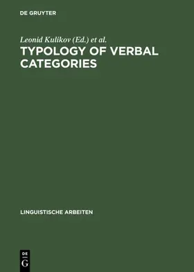 Kulikov / Vater |  Typology of Verbal Categories | eBook | Sack Fachmedien
