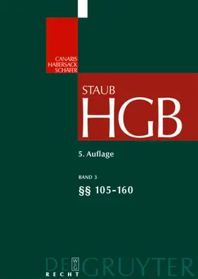 Staub / Schäfer / Canaris |  Handelsgesetzbuch: HGB | eBook | Sack Fachmedien