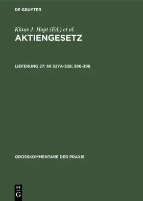 Fleischer / Schmidt |  §§ 327a-328; 396-398 | eBook | Sack Fachmedien