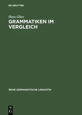 Glinz |  Grammatiken im Vergleich | eBook | Sack Fachmedien