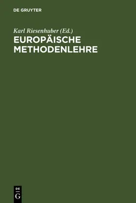 Riesenhuber | Europäische Methodenlehre | E-Book | sack.de