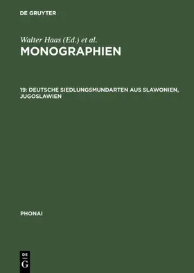 Popadic |  Deutsche Siedlungsmundarten aus Slawonien, Jugoslawien | eBook | Sack Fachmedien