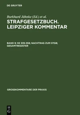 Spendel / Hirsch / Jescheck |  §§ 339-358; Nachtrag zum StGB; Gesamtregister | eBook | Sack Fachmedien