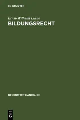 Luthe | Bildungsrecht | E-Book | sack.de