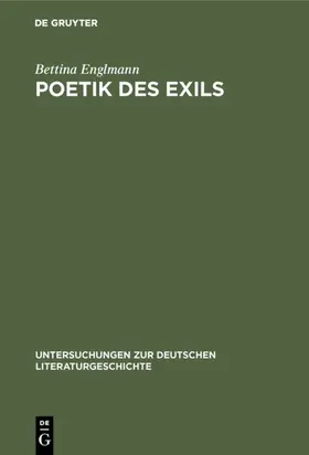 Englmann |  Poetik des Exils | eBook | Sack Fachmedien