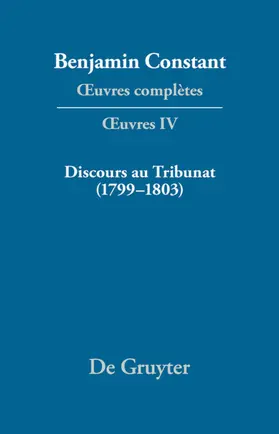 Sanchéz Mejía / Kloocke |  Discours au Tribunat. De la possibilité d'une constitution républicaine dans un grand pays (1799–1803) | eBook | Sack Fachmedien