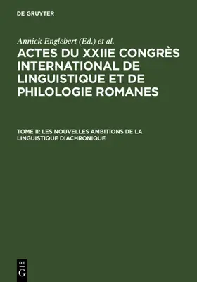 Englebert |  Les nouvelles ambitions de la linguistique diachronique | eBook | Sack Fachmedien