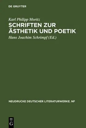 Moritz / Schrimpf | Schriften zur Ästhetik und Poetik | E-Book | sack.de