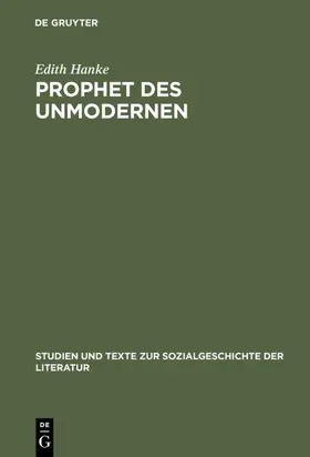 Hanke |  Prophet des Unmodernen | eBook | Sack Fachmedien