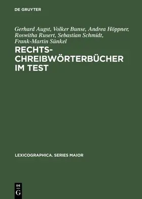 Augst / Bunse / Höppner |  Rechtschreibwörterbücher im Test | eBook | Sack Fachmedien