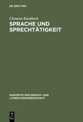Knobloch | Sprache und Sprechtätigkeit | E-Book | www2.sack.de
