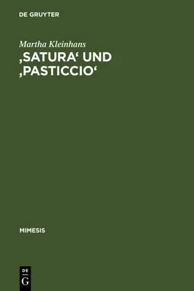 Kleinhans | 'Satura' und 'pasticcio' | E-Book | sack.de