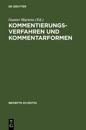 Martens |  Kommentierungsverfahren und Kommentarformen | eBook | Sack Fachmedien