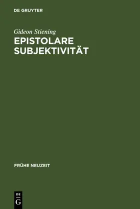 Stiening | Epistolare Subjektivität | E-Book | sack.de