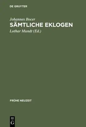 Mundt / Bocer |  Sämtliche Eklogen | eBook | Sack Fachmedien
