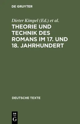 Kimpel / Wiedemann | Theorie und Technik des Romans im 17. und 18. Jahrhundert | E-Book | sack.de