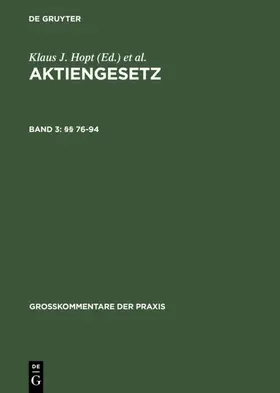 Kort / Habersack / Hopt |  §§ 76-94 | eBook | Sack Fachmedien