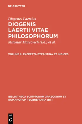 Marcovich / Laertius |  Excerpta Byzantina et Indices | eBook | Sack Fachmedien