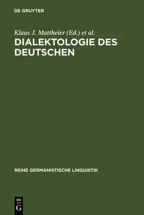 Mattheier / Wiesinger | Dialektologie des Deutschen | E-Book | sack.de